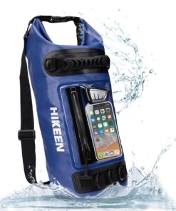 Sac Sec Étanche Boosteady 10L pour Camping et Randonnée IPX7 Étui Téléphone Tactile Anneaux D.Sangle Réglable