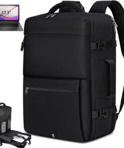 IGOLUMON Sac à Dos Homme Grand 40L - Imperméable - Idéal pour Voyage et Travail - Noir