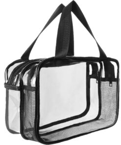 Trousse de toilette voyage Aucuu + Grande Capacité + Sac de rangement transparent double couche Trousse de toilette voya