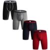 Nuofengkudu Hommes Boxers Caleçons Brief Long Doux Coton Stretch | Polyester Mix Élastique | Polyester 85% / Élasthanne