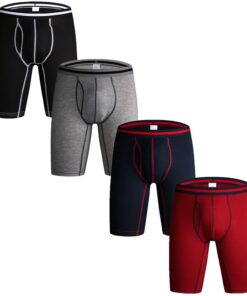Nuofengkudu Hommes Boxers Caleçons Brief Long Doux Coton Stretch | Polyester Mix Élastique | Polyester 85% / Élasthanne