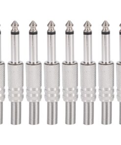 Greluma 8 pièces prise audio 1/4" TS mono connecteur jack à souder pour haut-parleur guitare microphone 6,35mm