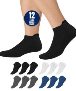 Chaussettes Basses KOPNHAGN Homme Femme Sport Randonnée - Lot de 12 paires Hygiéniques et Comfortables