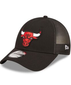 New Era Chicago Bulls NBA Home Field Black 9Forty Trucker Strapback Cap pour Hommes Sportives