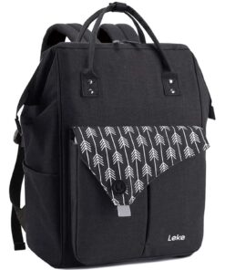 Lekesky - Sac à dos pour femme - Grand compartiment pour ordinateur portable et poche anti-vol - Sac portable 15,6" - Id