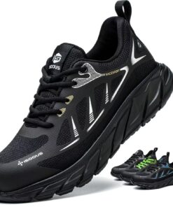 ISOOUS Chaussures de Sécurité Homme et Femme Légères Protection Antidérapante Embout en Acier baskets de Travail