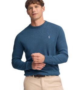 Polo Club Pull en Maille Torsadée pour Homme Populaire avec Logo et Col Rond pour l'Été Polo Club Pull en Maille Torsa