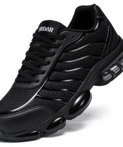 DYKHMILY Chaussures de Sécurité Hommes Respirantes Coussin d'Air Embout d'Acier Légères Chaussures de Travail Comfortabl