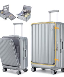 Valise Light Sea Choice 2 Roues 55+75cm Coque Rigide TSA Serrure Portable Valise Voyage Aluminium