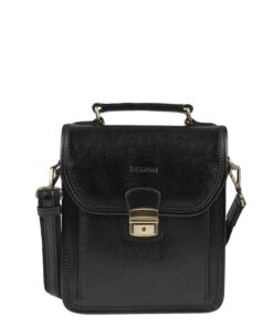 Sacoche homme cuir BEEMON, portable main ou bandoulière, professionnel et élégant, couleur noire, 23x31x10_cm