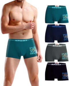 Boxers en coton pour hommes - Coupe Regular Y-Front - Doux et respirant - Lot de 4 -Confort quotidien - Style trendy