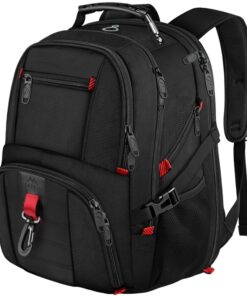MATEIN Sac à Dos pour Ordinateur Portable 18 Pouces Noir - Étanche, Grand Format, Port USB pour Hommes et Étudiants