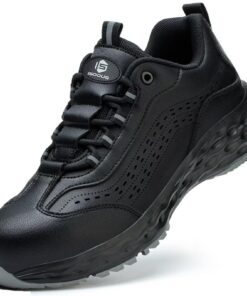 ISOOUS Chaussures de Sécurité Hommes Antidérapantes Comfortables et Respirantes Chaussures de Travail Légères