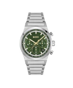 BOSS Chronographe Quartz Homme - Candor Chrono, Bracelet Acier Inoxydable, Cuir ou Silicone - Tendance Mode Mâle