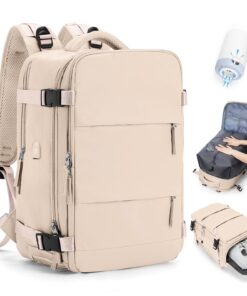 SEAFEW Sac à dos sous vide avec pompe pour avion cabine (40x30x20 cm) - Sac de voyage pas cher pour ordinateur portable,