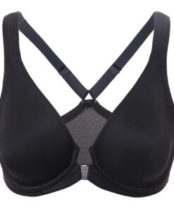 DELIMIRA Soutien-Gorge Grande Taille sans Rembourrage à Armature avec Décolleté Plongeant pour Femme
