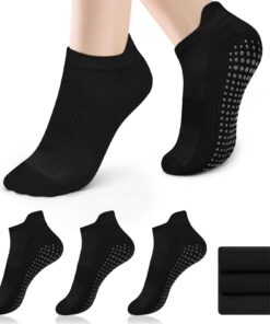 Chaussettes Pilates Vancle Antidérapantes Pour Sportif Femmes Hommes Fitness Ballet Taille Unique