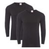 Heatwave® Lot de 2 hauts thermiques à manches longues pour hommes durant les activités hivernales chauds et confortables