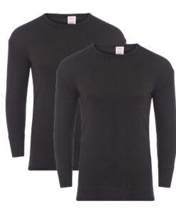 Heatwave® Lot de 2 hauts thermiques à manches longues pour hommes durant les activités hivernales chauds et confortables