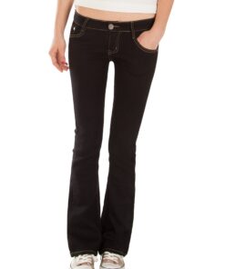 Pantalon Jean Femme Bootcut Taille Basse Fraternel Trendy