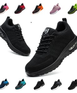 Bawalon Chaussures de Sécurité Respirantes Hommes et Femmes Chaussures de Travail Légères avec Embout en Acier