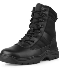 Rangers Militaire Homme Bottes de Sécurité Confortable Fermeture Latérale Botte Combat Tactique Chaussures Randonnée Hom