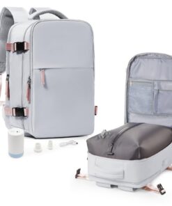 Suradar Sac a dos Sous Vide Voyage Cabine Avion Avec Pompe Homme Femme Gris