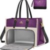 MATEIN Sac Cabas Femme Résistant à L'eau Avec Isotherme Compartiment et USB Charging Sacoche Ordinateur 15,6 Pouces Pour
