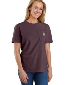Titre SEO optimisé : Pullover Courts Manches Femmes Carhartt - Poche Élégant - Hiver Été Multiseaison Größe M
