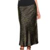 CUPSHE Jupe mi-longue en satin pour femme élégante, confortable, pour travail et soirées