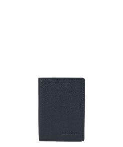 BEMON Porte Cartes en Cuir Enzo (Marine) Noir Élégant Sac Pochette Hommes Affaires Voyage Finition Étanche Couleur Marin