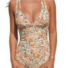 CUPSHE Maillot De Bain Une Pièce Décolleté Plongeant Découpe Criss Cross Pour Femmes
