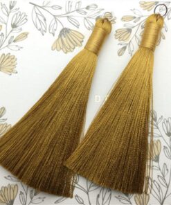 WANM Pompons en Soie 2 Pièces Accessoires de Bijoux Fait à La Main pour Bijoux et Arts Décoratifs