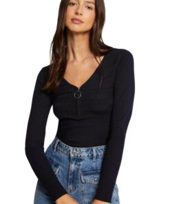 Pull manches longues à détail zippé | Détail zippé élégant | Confort maximal pour tenue décontractée