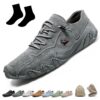 SYT-MD Chaussures de sport orthopédiques Vogany, pouredrés unisexe pour extérieur, étanches et respirantes (gris, 44 EU)
