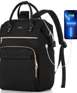 Sac à Dos Ordinateur Portable Antivol Femmes, Sacoche PC Portable Cartable Femme Travail Enseignante, Sac à Dos Scolaire