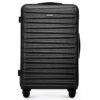 WITTCHEN Skyspeed Line Grande Valise Rigide ABS Noir | Bagages Trolley Sécurité Serrure Combinée Air France/Easyjet/Ryan