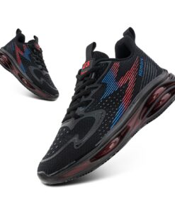 Hitmars Running Shoes Homme Noir EU 39-46 | Chaussures de Running pour Hommes | Meilleures Sneakers Fitness Noir