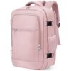 BAHIWOM Bagage Cabine pour Ryanair, Rose - Homme et Femme, Ordinateur Portable 14 Pouces avec Sangle de Fixation et Baga