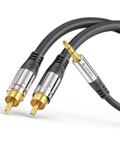 Sonero Câble cinch Premium 5 m, qualité audio, chaîne hi-fi, connectivity versatile, noir