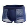 Boxer respirant pour homme avec trous en maille - Sous-vêtements confortables - Rétro - Taille élastique
