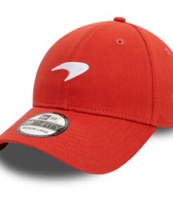 New Era Chapeau Stretch - McLaren Racing - Rouge Terne, Confort Élastique pour les Fans de Course