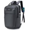 BAGZY Sac à Dos Ordinateur Portable 17.3 Pouces Grand Imperméable avec Port USB pour Homme Voyage Travail Étudiant Gris