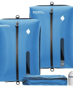 Sacs Sous Vide Réutilisables IPX8 Étanches 2 Pièce pour Valise Sac à Dos Bagage à Main avec Pompe et Compression