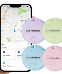 Air Tag Localisateur de Clés MFiCompatible avec l'App Apple « Localiser » – Étanche & Batterie Remplaçable