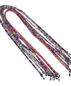 Lot de 8 chaînes pour lunettes bohème – Cordons tissés à la main réglables, antidérapants et colorés – Idée cadeau pour