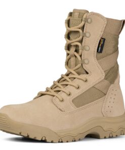 Bottes tactiques FREE SOLDIER pour hommes, 8 pouces, bottes légères durables en cuir suédé, bottes de travail militaires