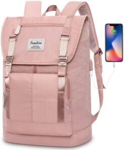 YAMTION Sac à Dos Femmes pour Affaires et Universitéavec USB Port pour Ordinateur Portable 17 Pouces