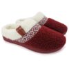 Chaussons ofoot Femmes Hiver Chaud Fourrure Bouclée, Pantoufles Intérieures Doublure Pôle Mousse Mémoire Forme