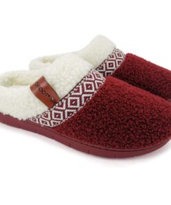 Chaussons ofoot Femmes Hiver Chaud Fourrure Bouclée, Pantoufles Intérieures Doublure Pôle Mousse Mémoire Forme